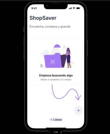 Captura de pantalla de la aplicación ShopSaver