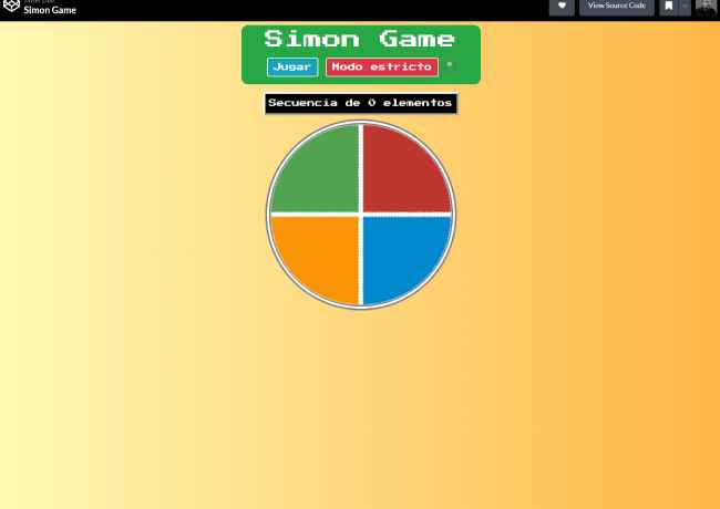Codepen Simon Game