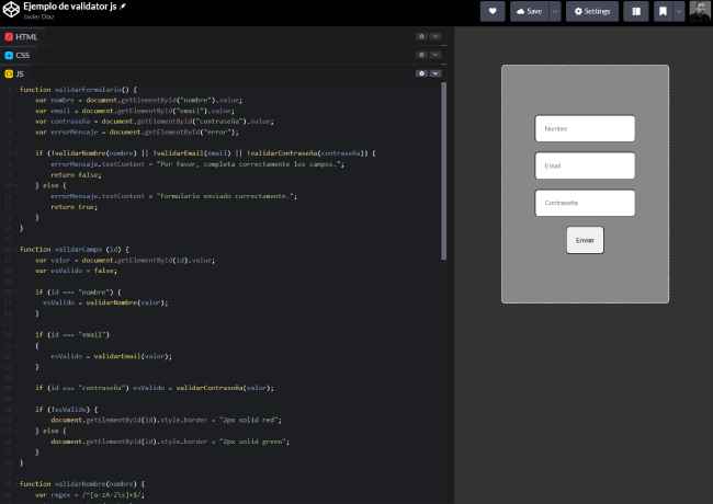 Codepen Form Validator
